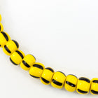 34/0 Opaque Yellow/Black Stripe Czech Seed Bead (1/4 Kilo) Preciosa #83500