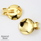 13mm Gold Dapped Ear Clip #EFA064-General Bead
