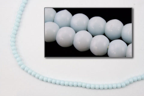 14mm Opaque Baby Blue Druk Bead (300 Pcs) #GAJ068