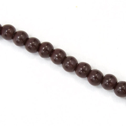 12mm Opaque Mahogany Druk Bead (300 Pcs) #GAH040