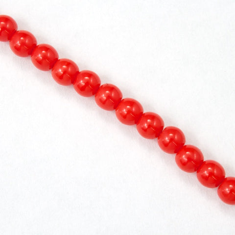 10mm Opaque Chinese Red Druk Bead (300 Pcs) #GAG044