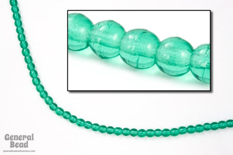 3mm Transparent Emerald Druk Bead (1200 Pcs) #GAA018