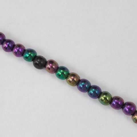 3mm Metallic Purple Iris Druk Bead (1200 Pcs) #GAA073