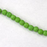 8mm Opaque Pea Green Druk Bead (300 Pcs) #GAF051