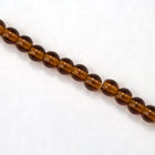 14mm Transparent Smoked Topaz Druk Bead (300 Pcs) #GAJ022