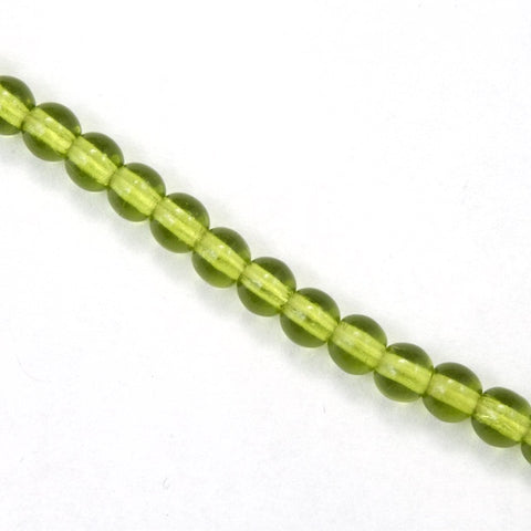 3mm Transparent Olivine Druk Bead (1200 Pcs) #GAA027