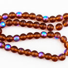 8mm Transparent Dark Goldenrod AB Druk Bead (300 Pcs) #GAF134