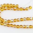 8mm Transparent Topaz AB Druk Bead (300 Pcs) #GAF135