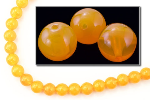 12mm Opal Tangerine Druk Bead (300 Pcs) #GAH070