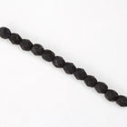 4mm Matte Black Fire Polished Bead (50 Pcs) #GBB036