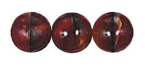 8mm Grey/Dark Red Ombre Druk Bead (300 Pcs) #GAF162