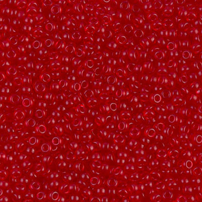 11/0 Semi-Frosted Transparent Ruby Miyuki Seed Bead (250 Gm) #141SF
