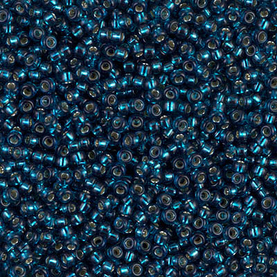 11/0 Dyed Silver Lined Blue Zircon Miyuki Seed Bead (250 Gm) #1425
