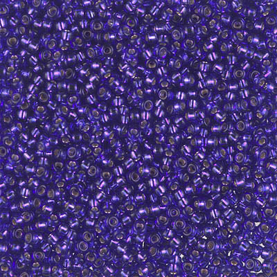 11/0 Dyed Silver Lined Red Violet Miyuki Seed Bead (250 Gm) #1446