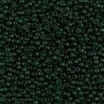 11/0 Semi-Frosted Transparent Dark Emerald Miyuki Seed Bead (20 Gm, 250 Gm) #JOJ022