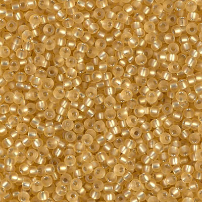 11/0 Semi-Frosted Silver Lined Gold Miyuki Seed Bead (250 Gm) #1902