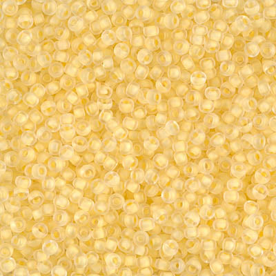 11/0 Semi-Frosted Yellow Lined Crystal Miyuki Seed Bead (250 Gm) #1921