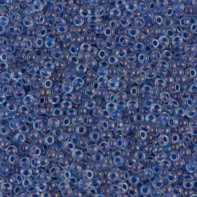 11/0 Semi-Frosted Blue Lined Crystal Miyuki Seed Bead (250 Gm) #1928