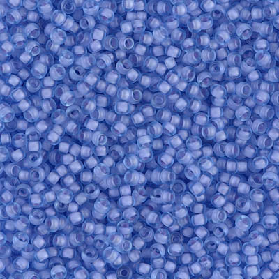 11/0 Semi-Frosted Pale Blue Lined Cornflower Miyuki Seed Bead (250 Gm) #1929