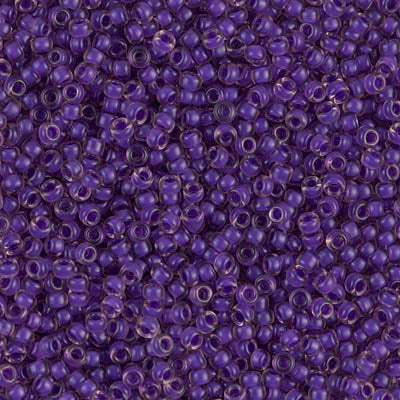 11/0 Semi-Frosted Dark Lilac Lined Light Amethyst Miyuki Seed Bead (250 Gm) #1932
