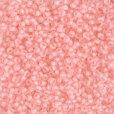 11/0 Semi-Frosted Baby Pink Lined Crystal Miyuki Seed Bead (250 Gm) #1934