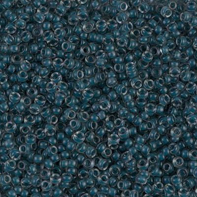11/0 Semi-Frosted Slate Blue Lined Gray Miyuki Seed Bead (250 Gm) #1938