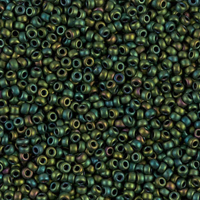 11/0 Matte Metallic Green Iris Miyuki Seed Bead (250 Gm) #2020