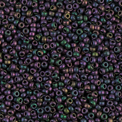 11/0 Matte Metallic Magenta Green Iris Miyuki Seed Bead (250 Gm) #2062
