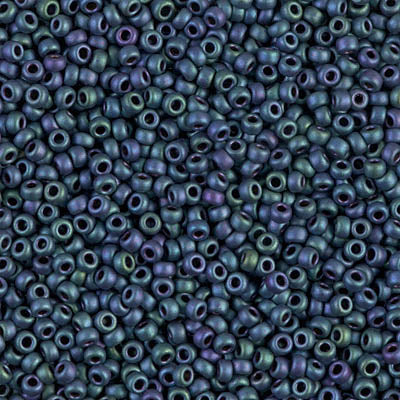 11/0 Matte Metallic Blue Green Iris Miyuki Seed Bead (250 Gm) #2064
