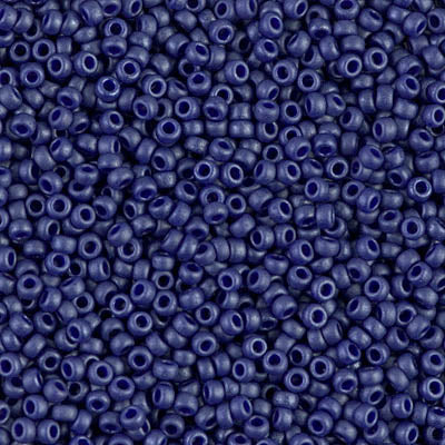 11/0 Matte Opaque Cobalt Luster Miyuki Seed Bead (10 Gm, 1/2 Kilo) #JQJ017