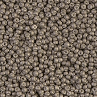 11/0 Matte Metallic Tarnished Silver Miyuki Seed Bead (250 Gm) #2091