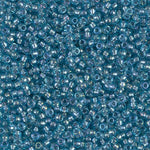 11/0 Light Gray Lined Aqua AB Miyuki Seed Bead (250 Gm) #2261
