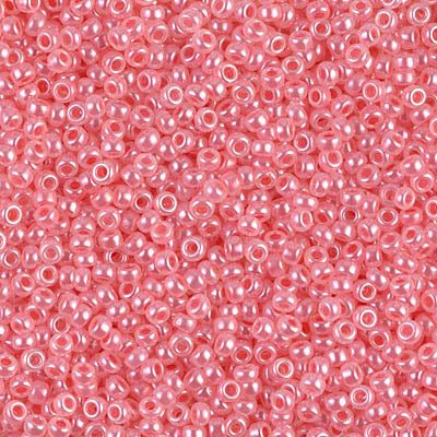 11/0 Semi-Frosted Coral Ceylon Miyuki Seed Bead (250 Gm) #2346
