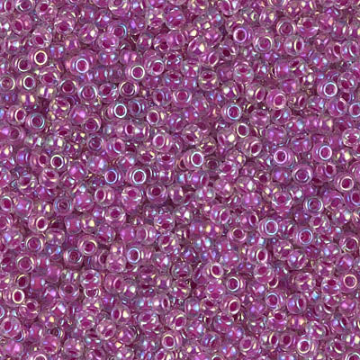 11/0 Raspberry Lined Crystal AB Miyuki Seed Bead (250 Gm) #264