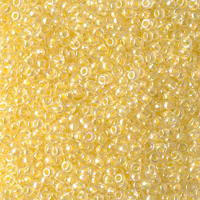 11/0 Light Yellow Lined Crystal AB Miyuki Seed Bead (250 Gm) #273