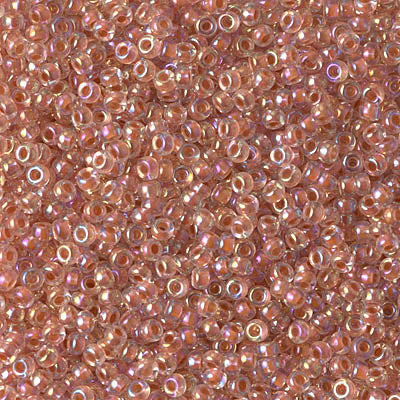 11/0 Dark Peach Lined Crystal AB Miyuki Seed Bead (250 Gm) #275