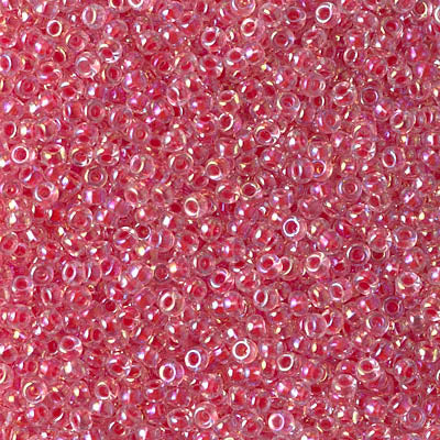 11/0 Dark Coral Lined Crystal AB Miyuki Seed Bead (250 Gm) #276