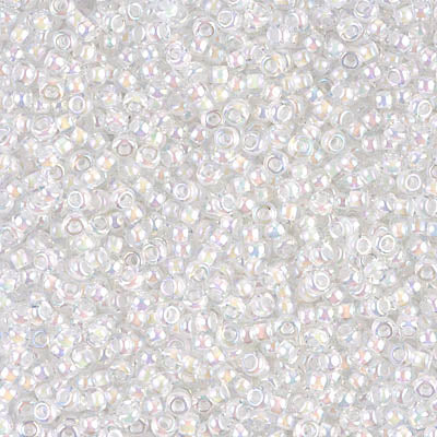 11/0 White Lined Crystal AB Miyuki Seed Bead (250 Gm) #284