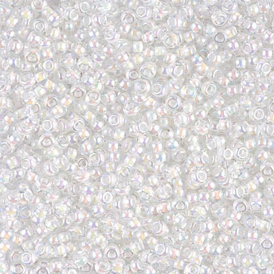 11/0 White Lined Crystal AB Miyuki Seed Bead (250 Gm) #284