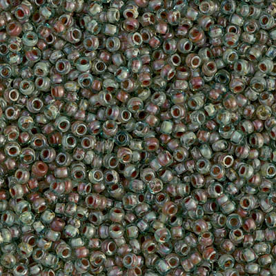 11/0 Transparent Sea Foam Picasso Miyuki Seed Bead (250 Gm) #4506