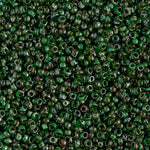 11/0 Transparent Green Picasso Miyuki Seed Bead (250 Gm) #4507