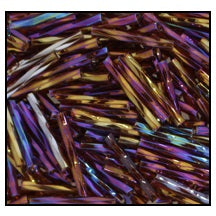 20mm Transparent Root Beer Iris Twist Bugle (10 Gm, 40 Gm, 1/2 Kilo) #CBP026