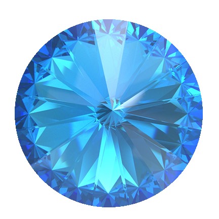 Preciosa 1212 Bermuda Blue Maxima Rivoli (Various Sizes)