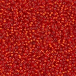 15/0 Matte Silver Lined Flame Red Miyuki Seed Bead (250 Gm) #10F
