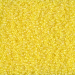 15/0 Matte Transparent Yellow AB Miyuki Seed Bead (250 Gm) #136FR
