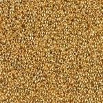 15/0 24Kt Gold Plated Miyuki Seed Bead (5 Gm, 50 Gm) #JFO016