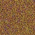 15/0 24Kt Gold Iris Miyuki Seed Bead (50 Gm) #199