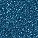 15/0 Matte Silver Lined Capri Blue Miyuki Seed Bead (250 Gm) #25F