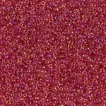 15/0 Light Cranberry Lined Topaz Luster Miyuki Seed Bead (250 Gm) #363