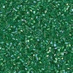 15/0 Transparent Green AB Miyuki Cut Seed Bead (250 Gm) #179